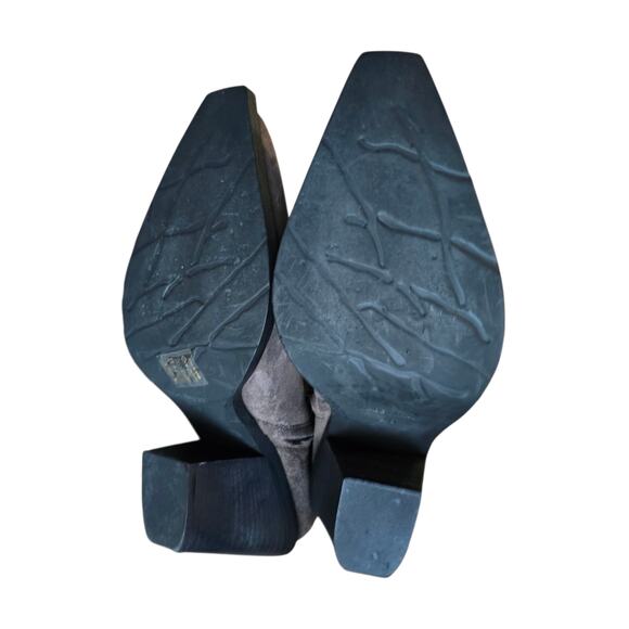 Sundance Cavaliere Tall Slouch Boots Square Toe Gray Suede Soft Cowgirl Boho 9.5 - Picture 6 of 7